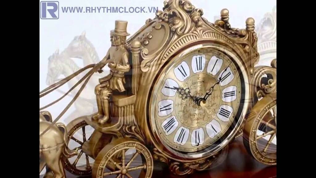 Rhythm(Japan) Carriage Clock with Wooden Base RRS (Real Rhythm Symphony ...
